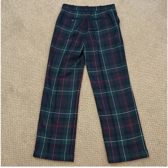 NEW Polo Ralph Lauren Plaid Wool Relaxed Straight Pant size 8 Blackwatch Multi - Picture 2 of 16